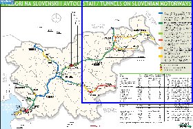 mapa de de estradas Eslovenia