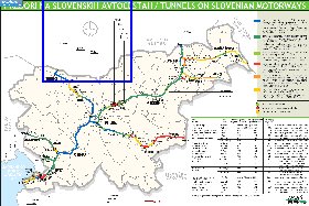 mapa de de estradas Eslovenia