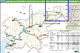 mapa de de estradas Eslovenia