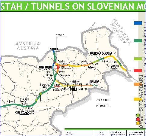 mapa de de estradas Eslovenia