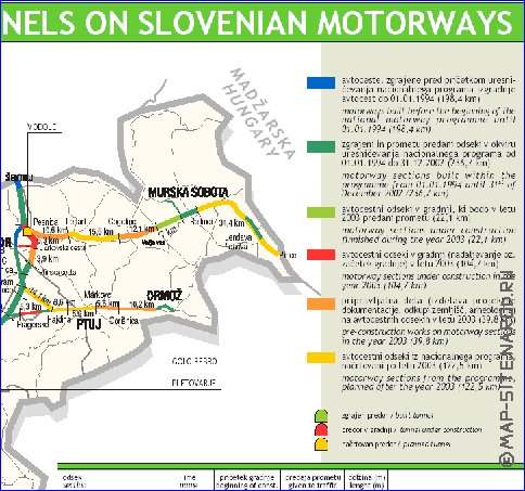 mapa de de estradas Eslovenia