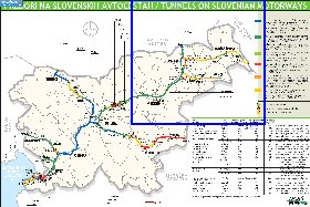 mapa de de estradas Eslovenia