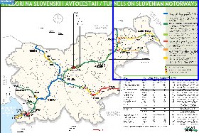 mapa de de estradas Eslovenia