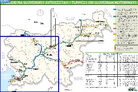 mapa de de estradas Eslovenia