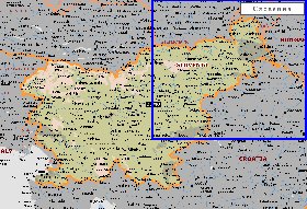 carte de Slovenie en anglais