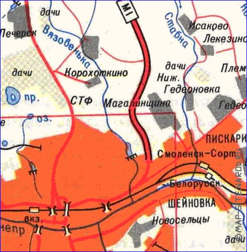 mapa de Smolensk