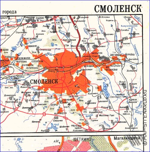 mapa de Smolensk