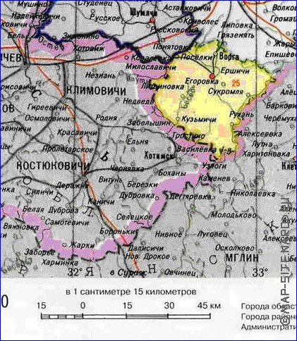 Administrativa mapa de Oblast de Smolensk