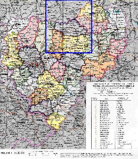 Administrativa mapa de Oblast de Smolensk