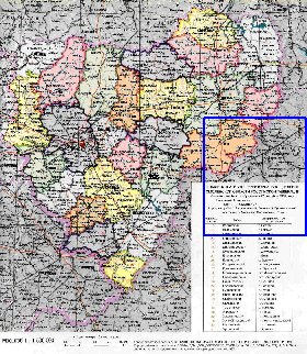 Administrativa mapa de Oblast de Smolensk