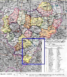 Administrativa mapa de Oblast de Smolensk