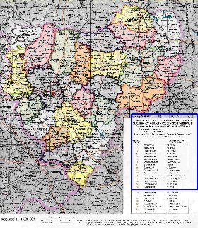 Administrativa mapa de Oblast de Smolensk