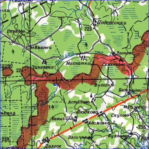 carte de Oblast de Smolensk