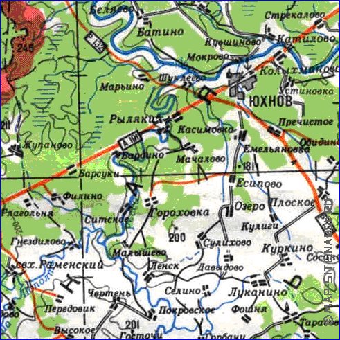 carte de Oblast de Smolensk