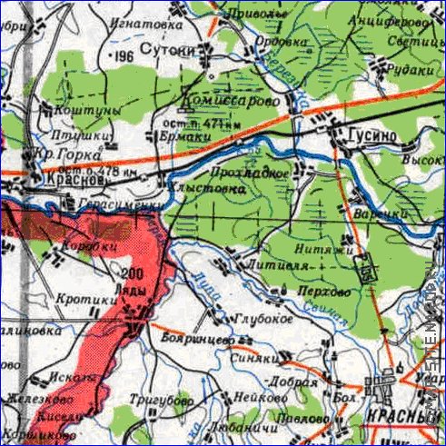 carte de Oblast de Smolensk