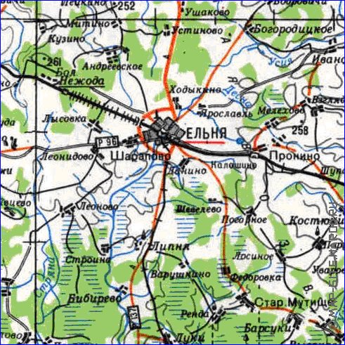 carte de Oblast de Smolensk