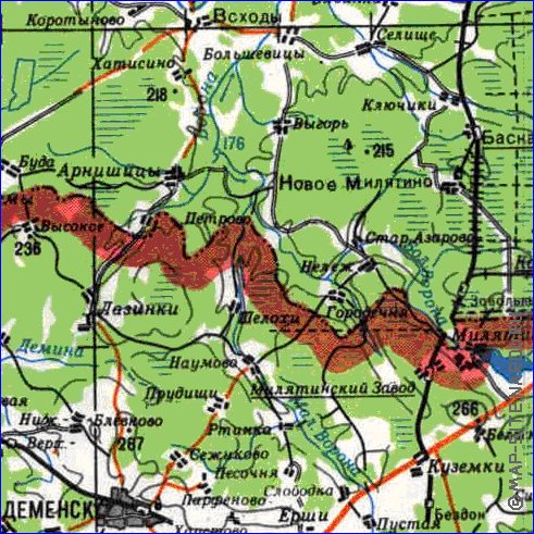 carte de Oblast de Smolensk