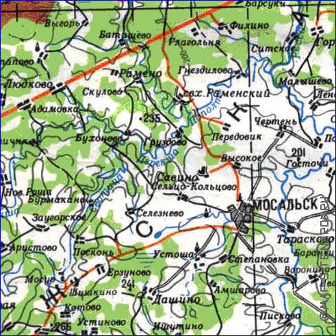 carte de Oblast de Smolensk