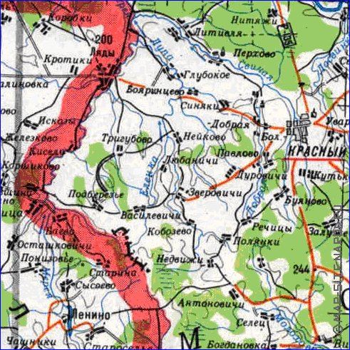 carte de Oblast de Smolensk