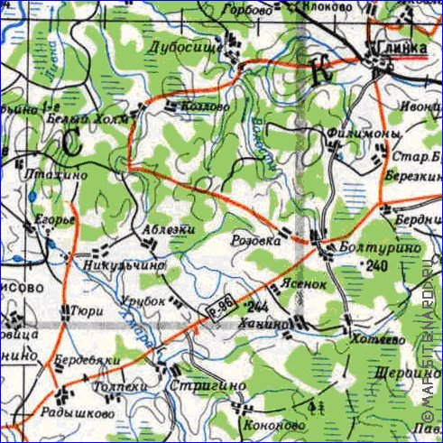 carte de Oblast de Smolensk