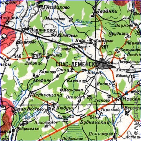 carte de Oblast de Smolensk