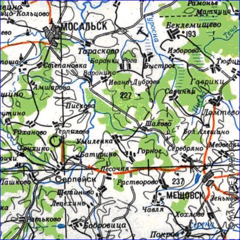 carte de Oblast de Smolensk