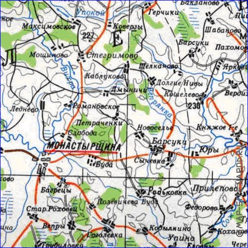 carte de Oblast de Smolensk