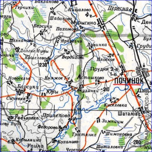 carte de Oblast de Smolensk