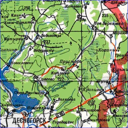 carte de Oblast de Smolensk