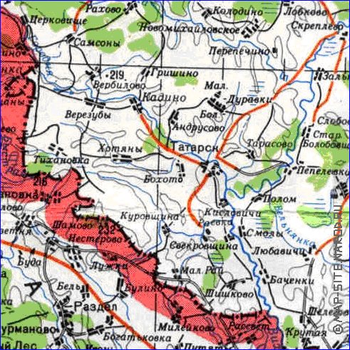 carte de Oblast de Smolensk