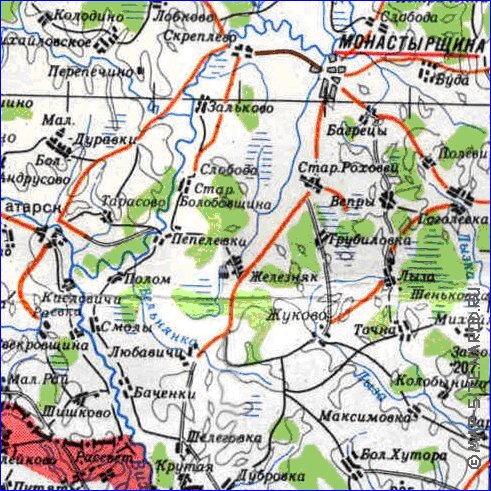 carte de Oblast de Smolensk