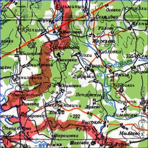 carte de Oblast de Smolensk