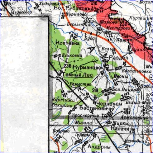 carte de Oblast de Smolensk