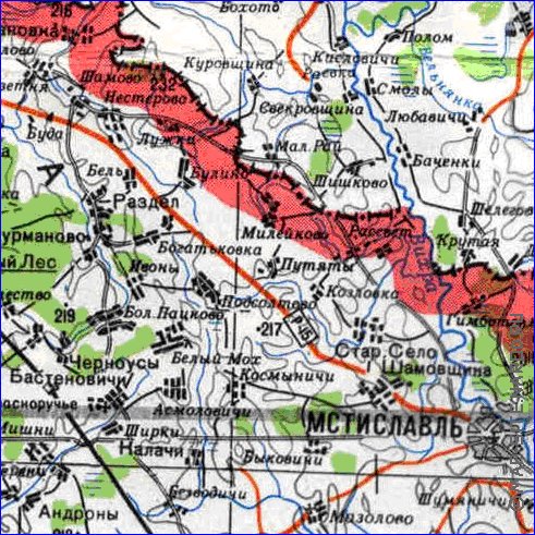 carte de Oblast de Smolensk