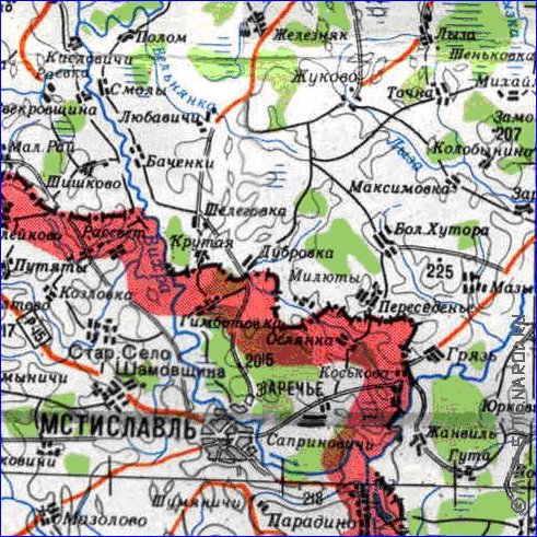 carte de Oblast de Smolensk