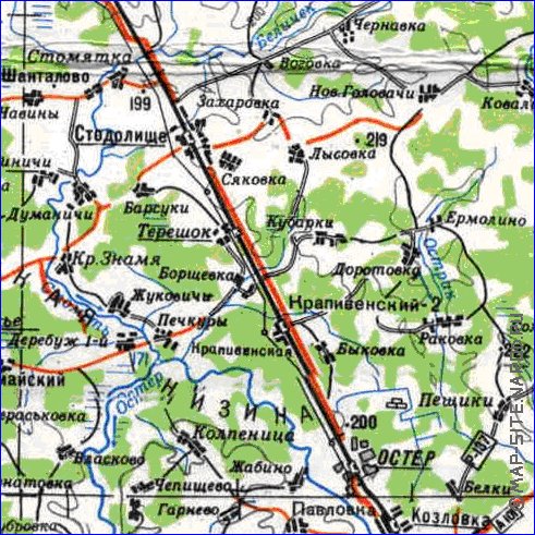 carte de Oblast de Smolensk