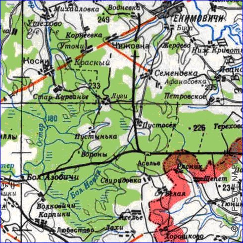 carte de Oblast de Smolensk