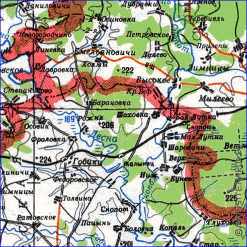 carte de Oblast de Smolensk