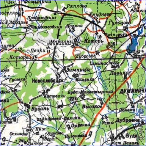 carte de Oblast de Smolensk