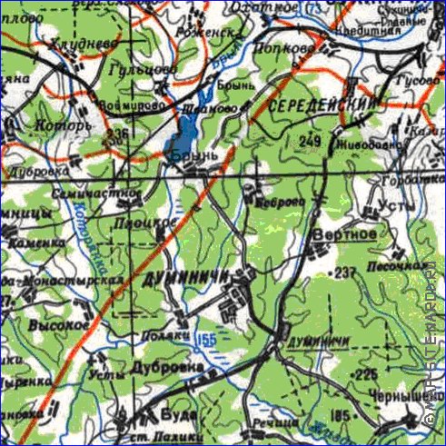 carte de Oblast de Smolensk