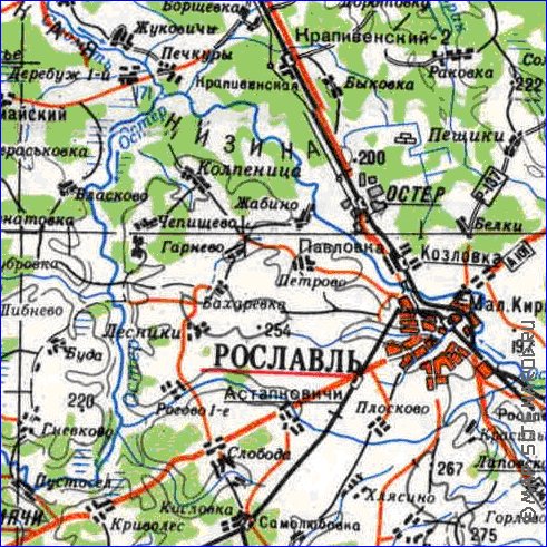 carte de Oblast de Smolensk