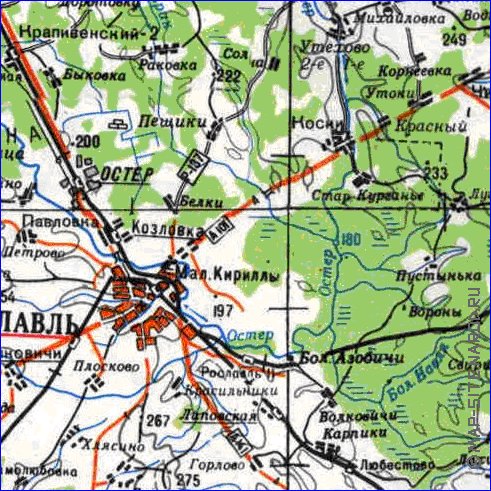 carte de Oblast de Smolensk