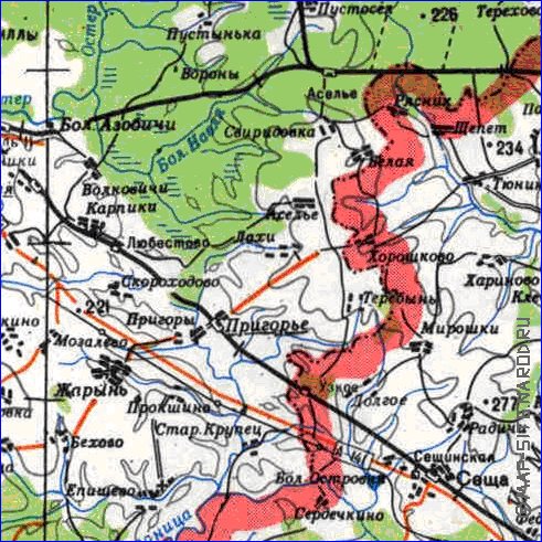 carte de Oblast de Smolensk