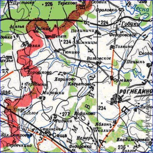 carte de Oblast de Smolensk