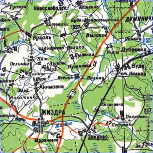 carte de Oblast de Smolensk