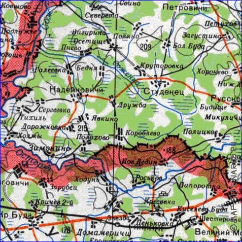 carte de Oblast de Smolensk