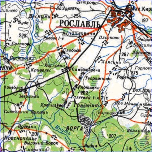 carte de Oblast de Smolensk