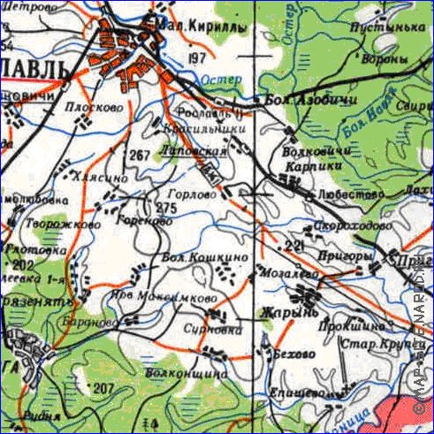 carte de Oblast de Smolensk