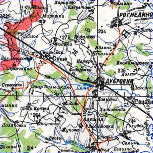 carte de Oblast de Smolensk