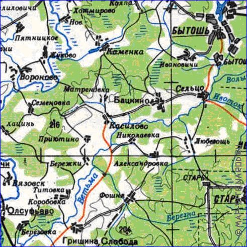 carte de Oblast de Smolensk